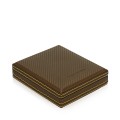 Karbonowe pudełko na spinki do mankietów i pierścionki - brązowe