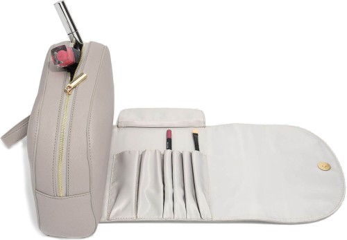 Kosmetyczka Stackers z kieszeniami na pędzle taupe 1