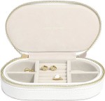 Owalne podróżne etui na biżuterię STACKERS White