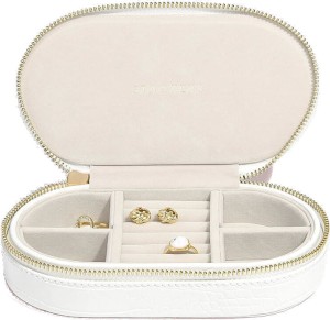Owalne podróżne etui na biżuterię STACKERS White