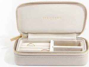 Podróżne etui na pierścionki i kolczyki STACKERS Taupe