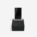 Stacja dokująca i pudełko na biżuterię pojedyncze STACKERS Black Saffiano 2