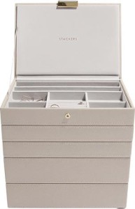 Szkatułka na biżuterię Stackers pięcioelementowa classic taupe