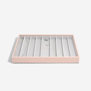 Szkatułka na naszyjniki Stackers 9 komorowa supersize różowa