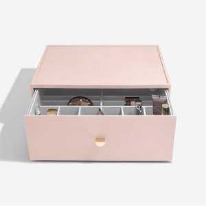 Organizer na kosmetyki Stackers głęboki supersize różowy z szufladą