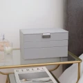 Eleganckie pudełko na biżuterię szare