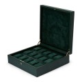 Szkatułka na zegarki WOLF British Racing Box Green 15 3