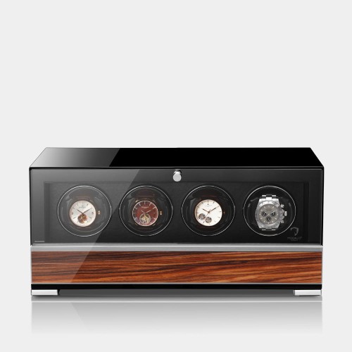 Rotomat  na 4 zegarki MODALO Clasico Premium drzewo sandałowe czarny