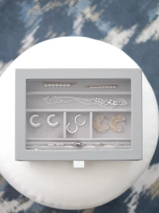 Szkatułka na biżuterię Stackers Pebble 6 komorowa Pebble Grey