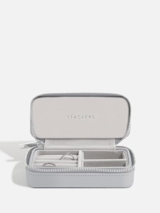 Podróżne etui na pierścionki i kolczyki STACKERS Pebble Grey