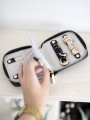 Małe etui podróżne na biżuterię STACKERS Navy Blue 2