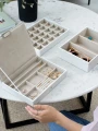 Szkatułka Stackers potrójna classic biało-beżowa 2