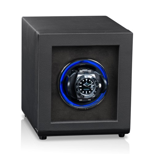 Rotomat na zegarek marki HEISSE &amp; SÖHNE Toronto czarny skórzany