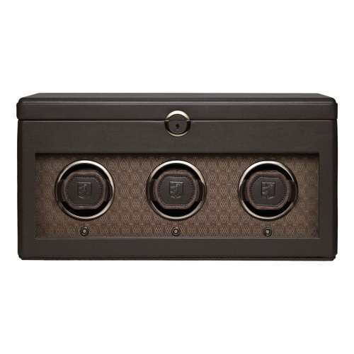 Rotomat WOLF Earth Midnight na 3 zegarki kolor brązowy kawowy